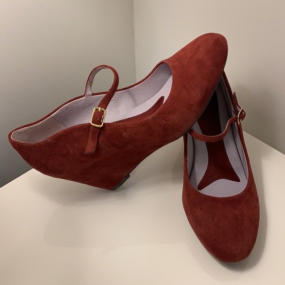 Johnston & Murphy wedges, red - Picture 4 of 10